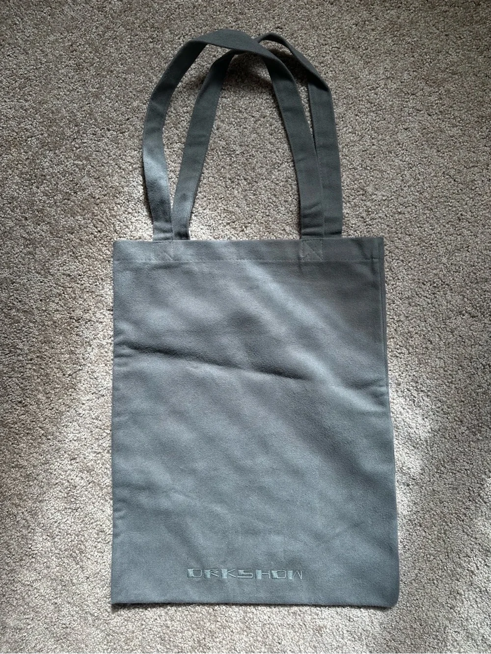 Rick Owens Gray Canvas Tote Bag